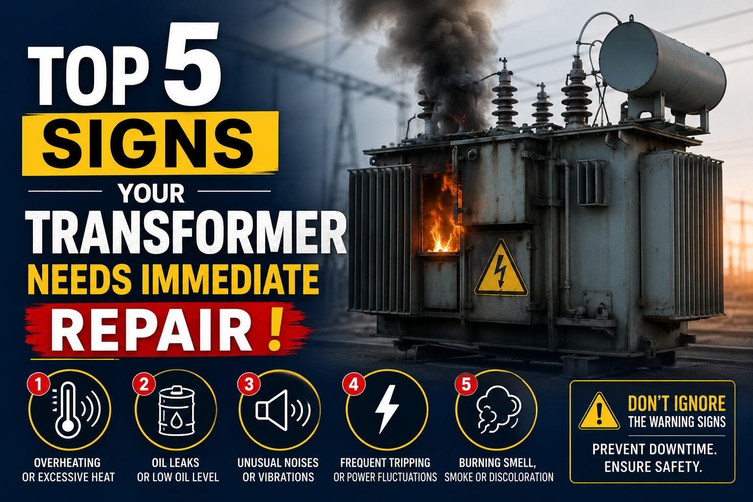 Top 5 Signs Your Transformer Needs Immediate Repair